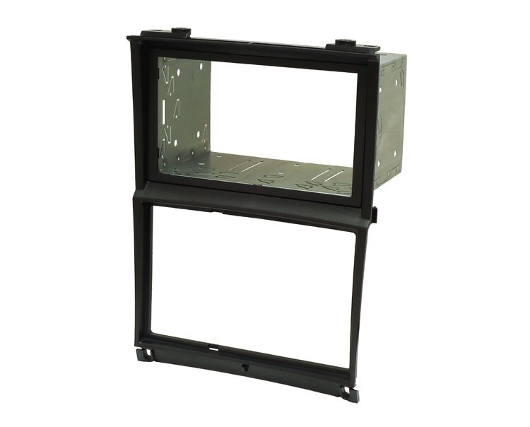Scania R series (2012 Onwards) Double DIN car audio fascia adapter panel and cage kit (MATT BLACK)
