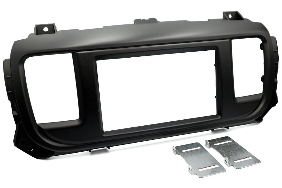 Citroen Dispatch, Peugeot Expert, Toyota ProAce (2016 Onward) Double DIN fascia adapter (MATT BLACK)