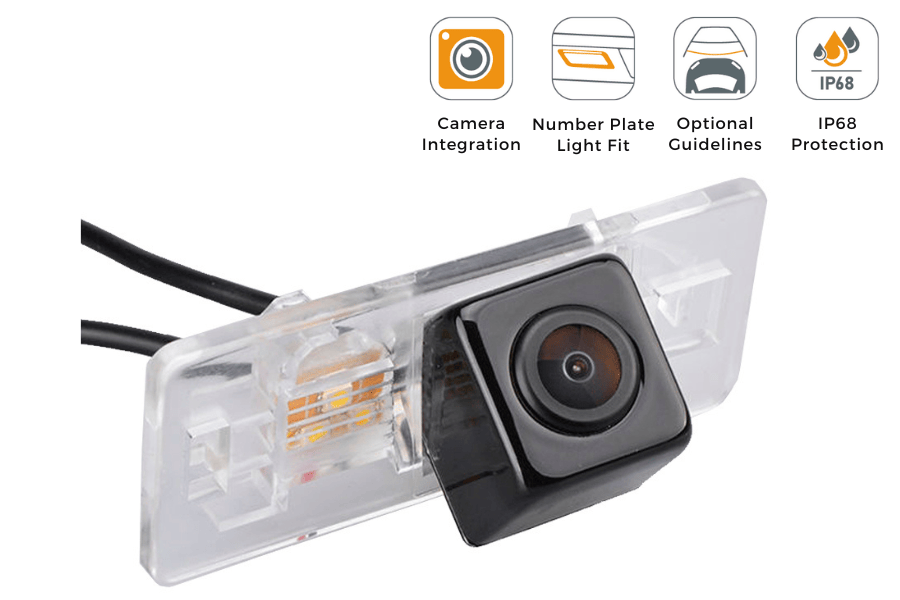 Audi A4, A5, Q5, TT, Skoda Fabia, Yeti reverse view rear number plate light camera
