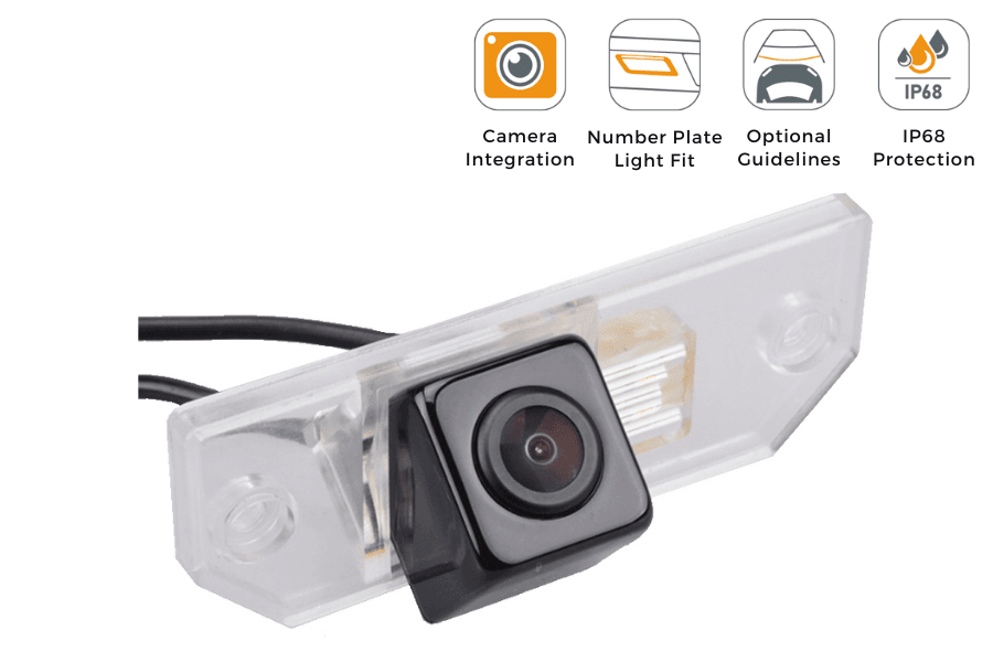 Ford Focus, C-Max (2004-2014) reverse view rear number plate light camera (WITH LED BULB)