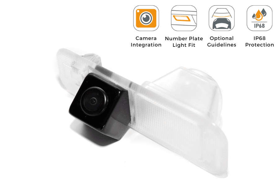 Kia Rio reverse view rear number plate light camera