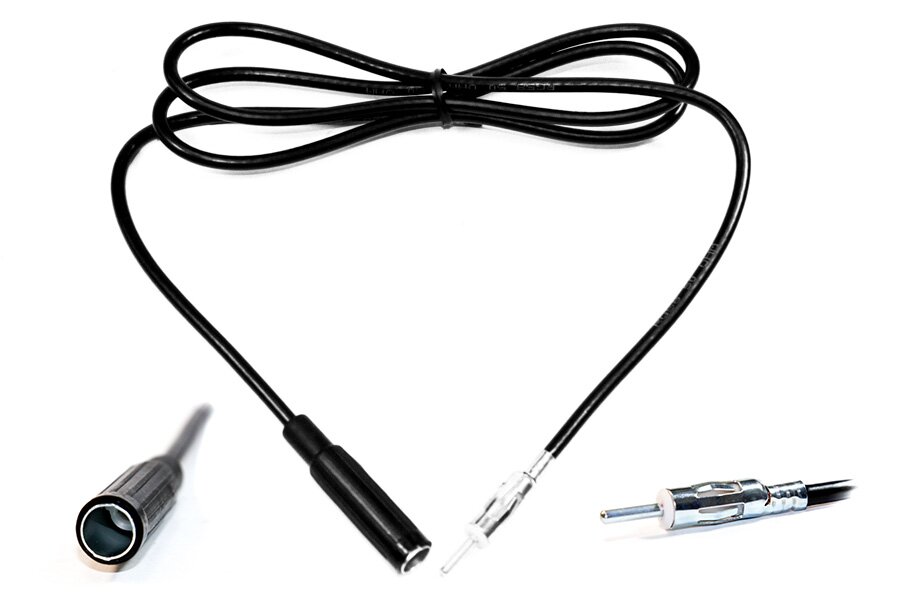90cm car radio antenna extension cable (DIN Plug Connector to DIN Socket)