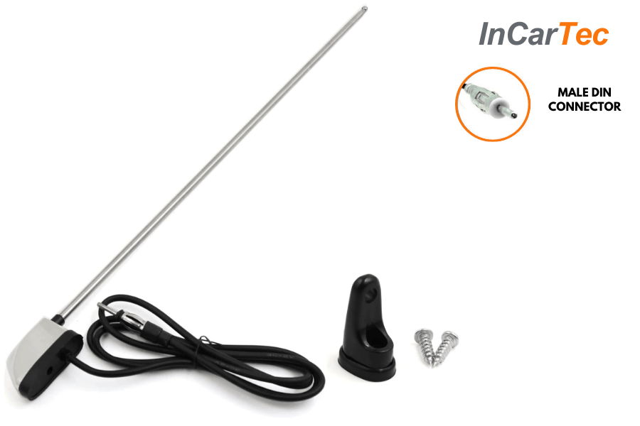 Universal 4-section side pillar mount FM AM car radio antenna aerial