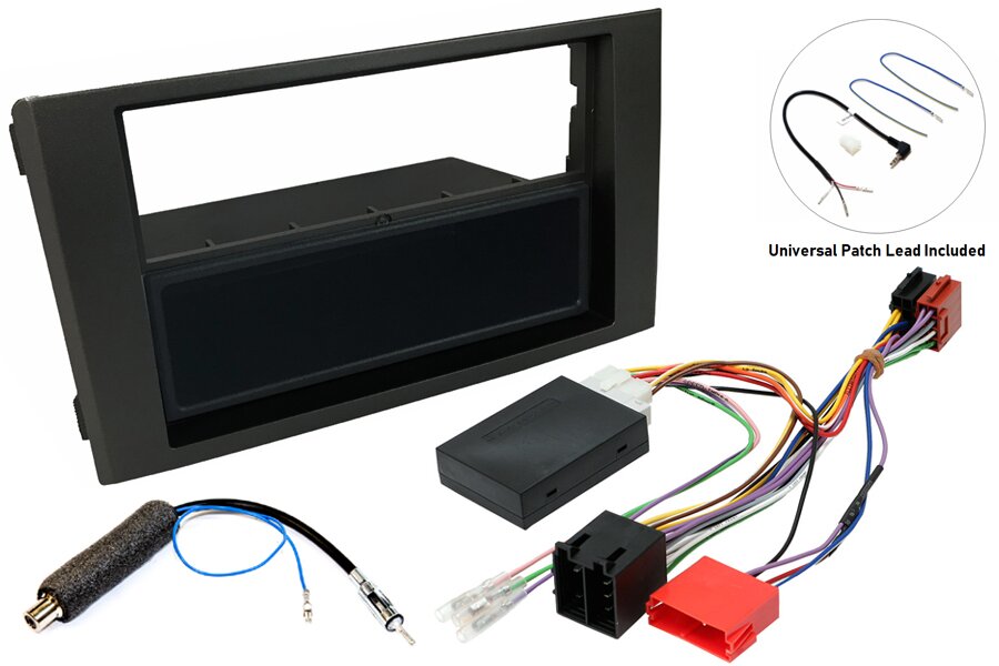 Iveco Daily (2006-2014) Single/Double DIN car stereo upgrade fitting kit (MATT BLACK)