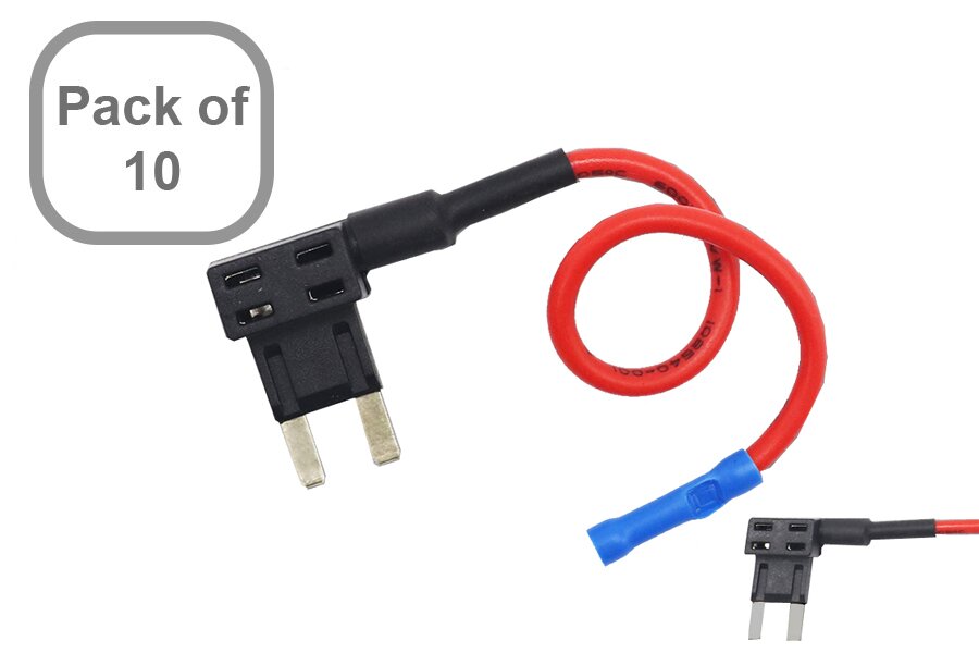 Pack of 10 add a circuit Blade fuse tap spur (MINI ATS) 10 PACK