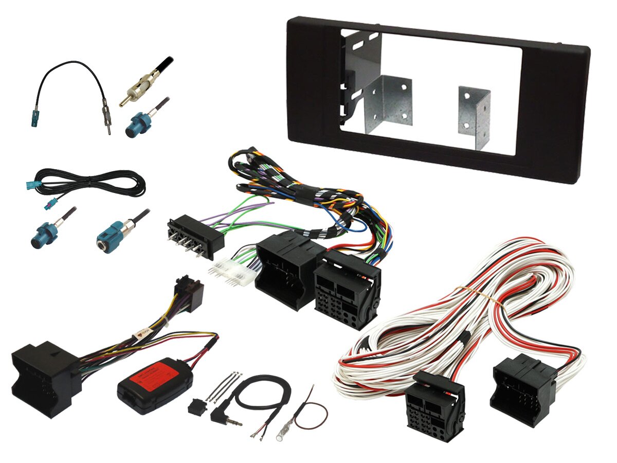 BMW X5 E53 Double DIN car stereo upgrade fitting kit with SWC (DSP AMPLIFIER BYPASS)