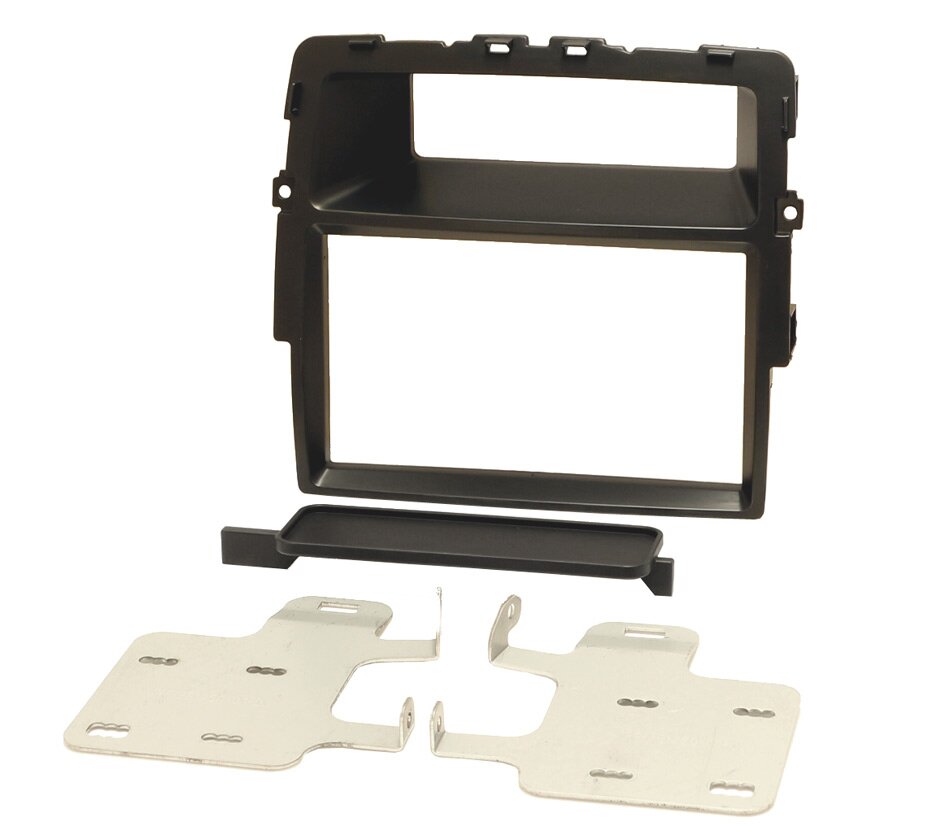 Vauxhall Vivaro (WITH ORIGINAL DISPLAY) Double DIN radio fascia adapter panel (MATT BLACK)
