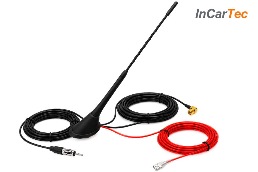 DAB+ AM FM Active Amplified Roof-Mount Car Aerial with 5m Cables