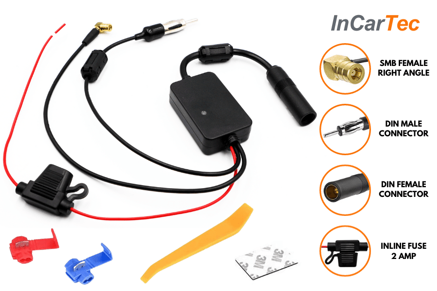 DIN to DAB and FM Antenna Splitter – Car Radio Aerial Adapter