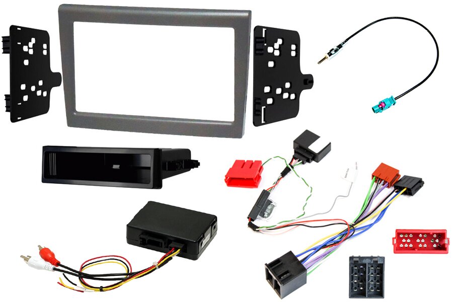 Porsche 987 and 997 Single/ Double DIN car stereo fitting kit (CANBUS/ BOSE retention) SILVER