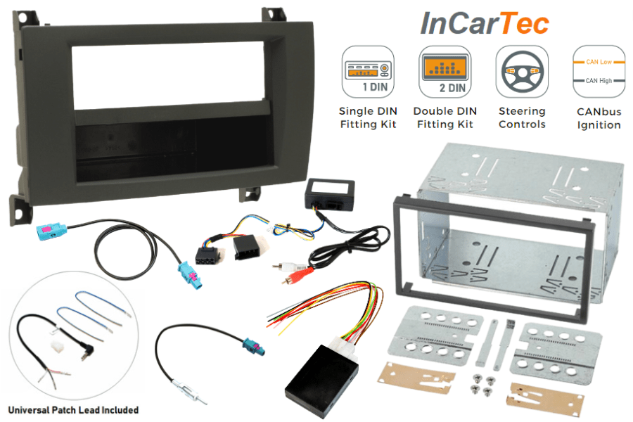 Mercedes SLK 2004-2008 (COMAND NTG1 NAV) Single/Double DIN car stereo fitting kit (HARMAN KARDON)