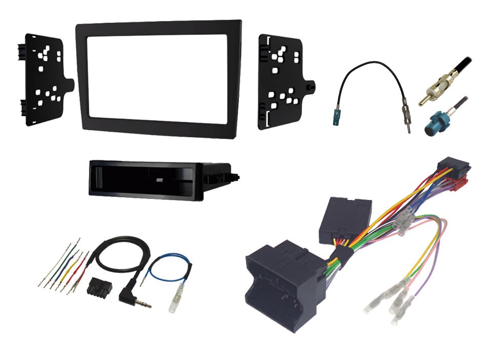 Porsche 987 and 997 Single/ Double DIN car stereo upgrade fitting kit (WITHOUT BOSE) BLACK