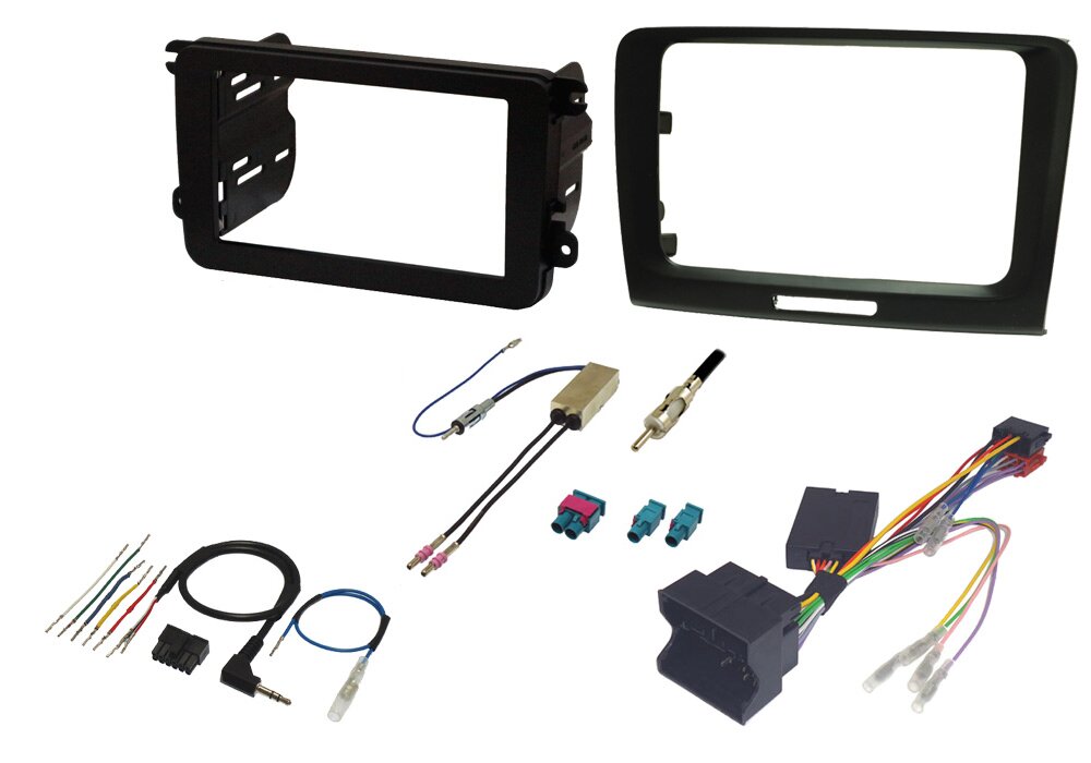 Skoda Superb B6 (2008-2015) Double DIN car stereo upgrade fitting kit (WITH STEERING CONTROLS)