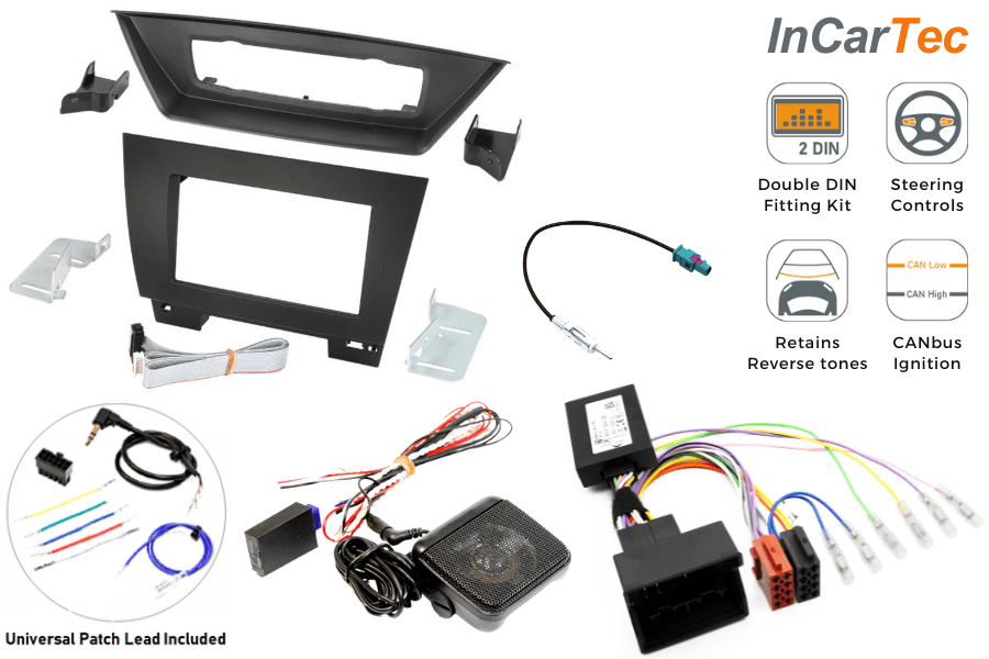 BMW X1 (E84) Double DIN car stereo upgrade fitting kit with Steering Controls (PDC RETENTION)