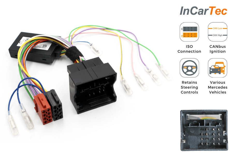 Mercedes A, B, C, CL, CLK, G, ML, SLK, Sprinter, Vito CANbus steering wheel control interface