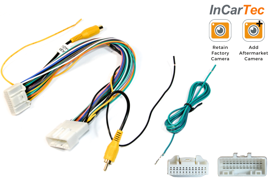 Add aftermarket/ retain original camera on select Toyota (2012 Onwards) vehicles (24 Pin connector)