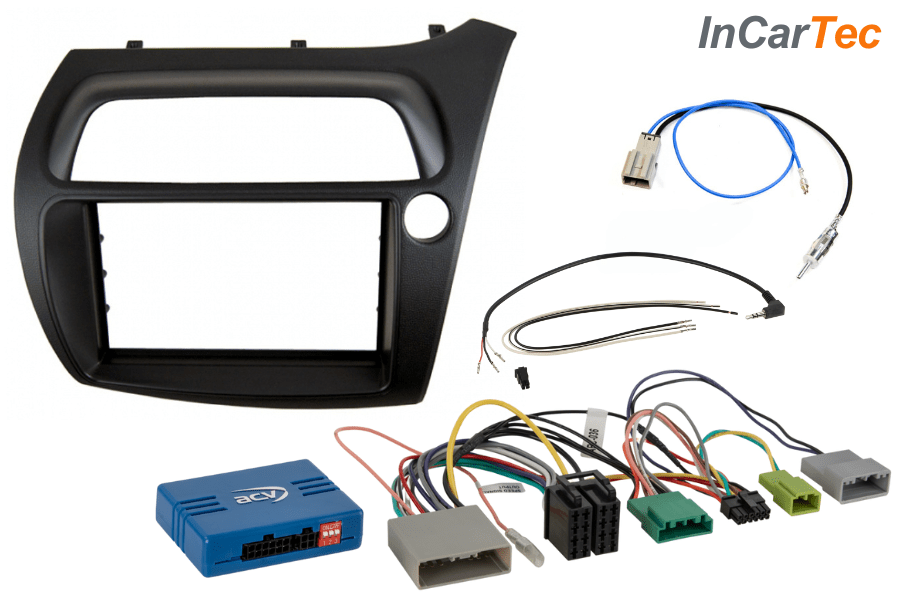 Honda Civic (2006-2011) Double DIN car stereo upgrade fitting kit (Right Hand Drive)