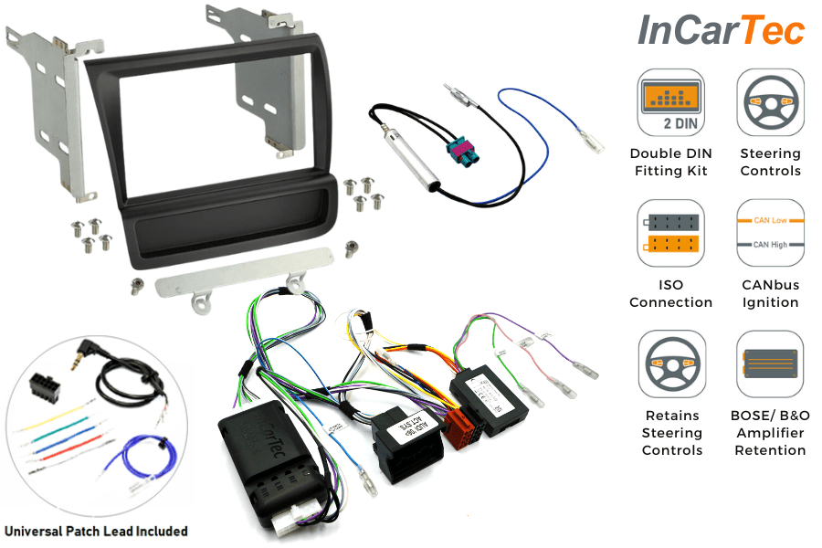 Audi R8 (2007-2015) Double DIN car stereo upgrade fitting kit (LEFT HAND DRIVE) 