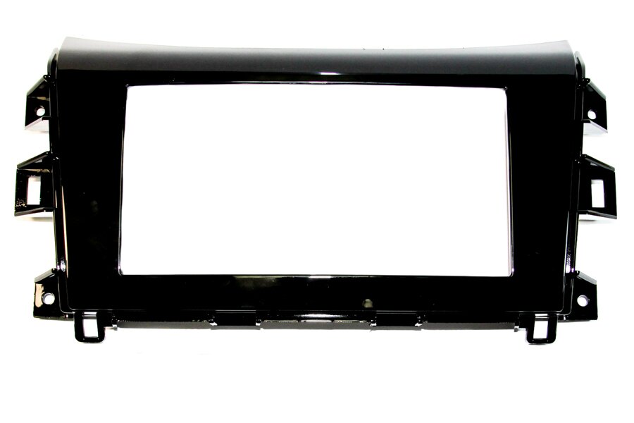 Nissan Navara (2016-2019) Double DIN car radio fascia adapter panel (GLOSS BLACK)