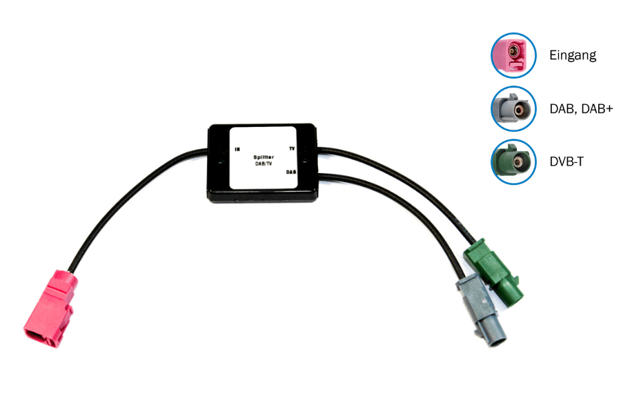 Passive DAB/ DAB+ / DVB-T antenna splitter/diplexer (For combi and combi flex antennas)