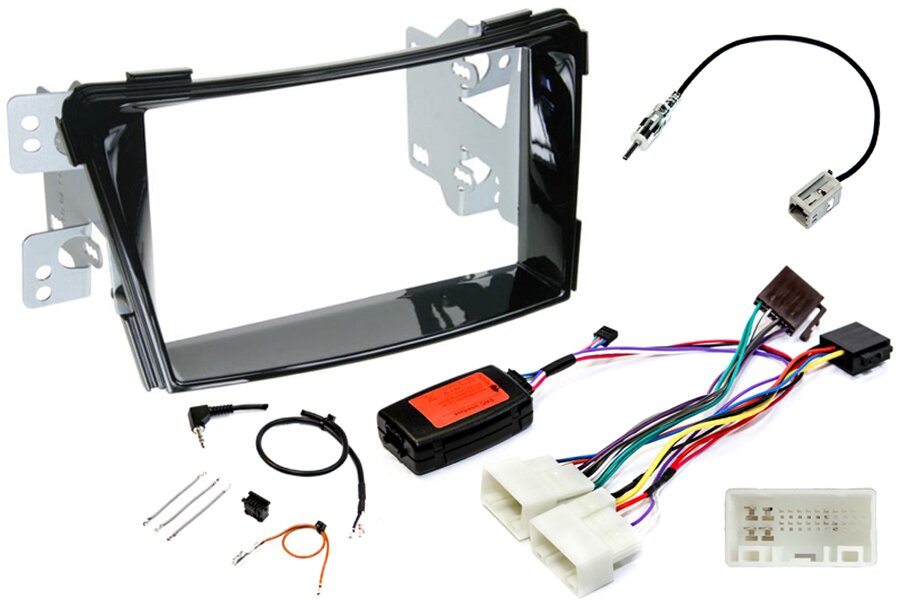 Hyundai i40 (2011-2016) Double DIN car stereo upgrade fitting kit (GLOSS BLACK) STANDARD AUDIO