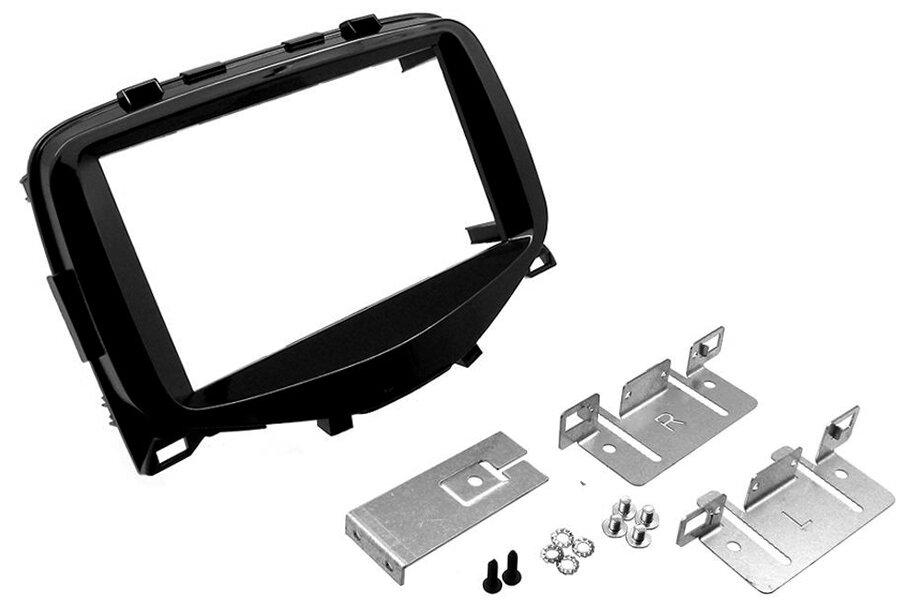 Citroen C1/Peugeot 108/Toyota Aygo (2014-2022) Double DIN fascia adapter (Piano Black)