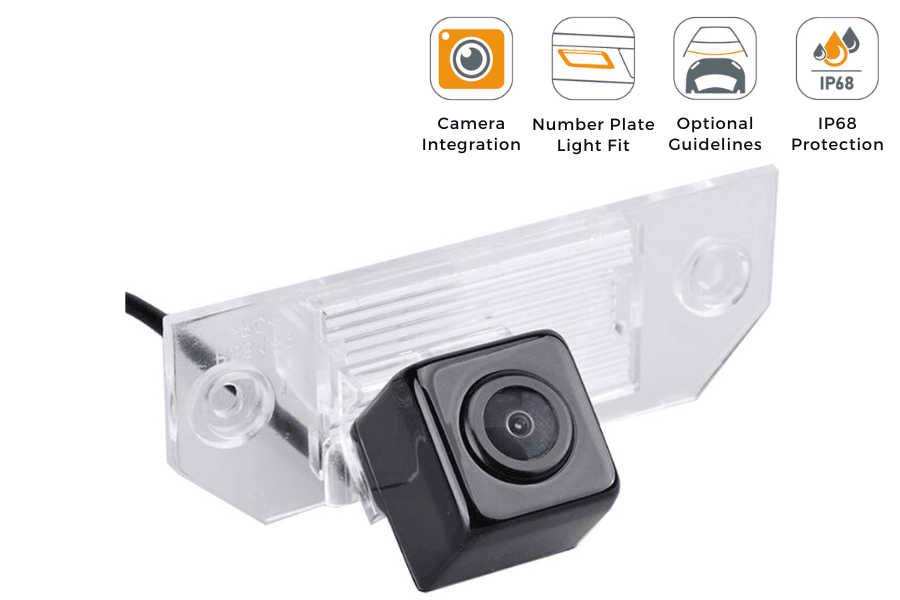 Ford C-Max Minivan, Focus Cabriolet (2006-2010) reverse view rear number plate light camera