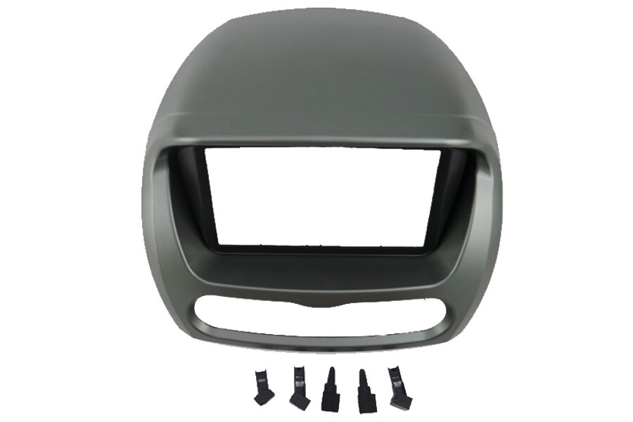 Mitsubishi i-MIEV, Peugeot Ion Double DIN car radio fascia adapter panel (MATT GREY)