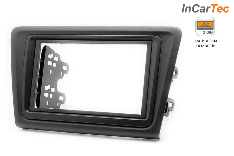 Skoda Rapid (2013 Onwards) Double DIN car radio fascia adapter panel (MATT BLACK)
