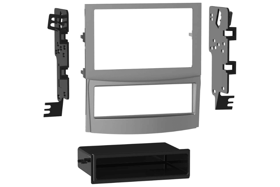 Subaru Outback / Legacy (2010-2012) Double DIN car stereo fascia Silver (WITH FACTORY NAV) Metra