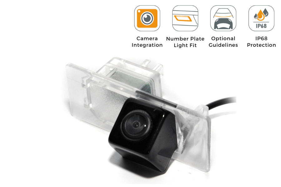 Audi, Seat Arona, Skoda, Volkswagen reverse view rear number plate light camera