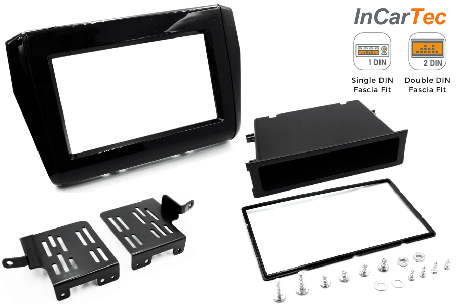 Suzuki Swift (2017 Onwards) Single/ Double DIN car audio fascia adapter panel (GLOSS BLACK)
