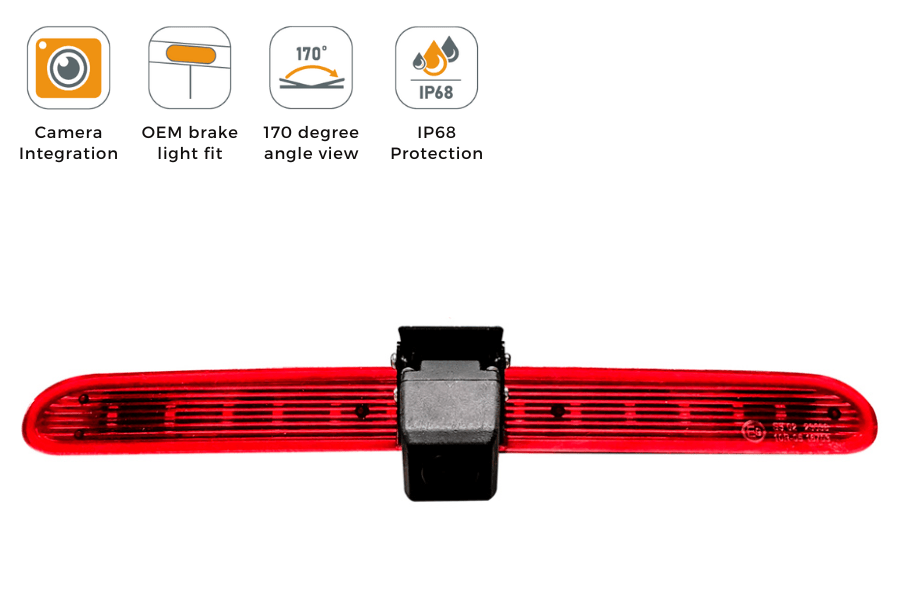Citroen Berlingo & Peugeot Partner (2008-2016) High-Level Brake Light Reversing Camera