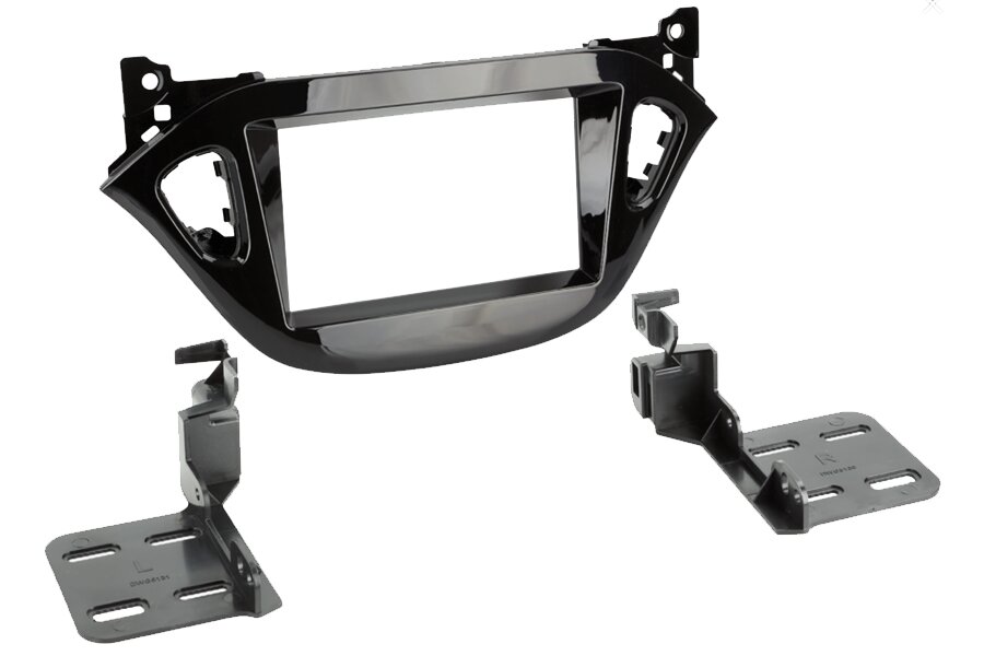 Vauxhall Adam ,Corsa E (17-19) double DIN radio fascia adapter panel (PIANO BLACK)