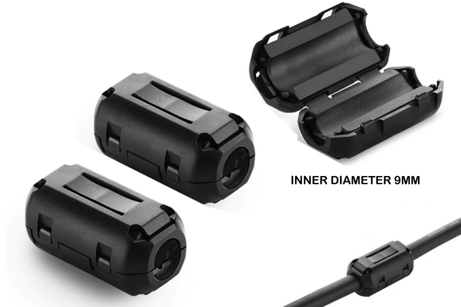 9mm Ferrite Clamp/Noise Filter Cable Choke (PAIR)