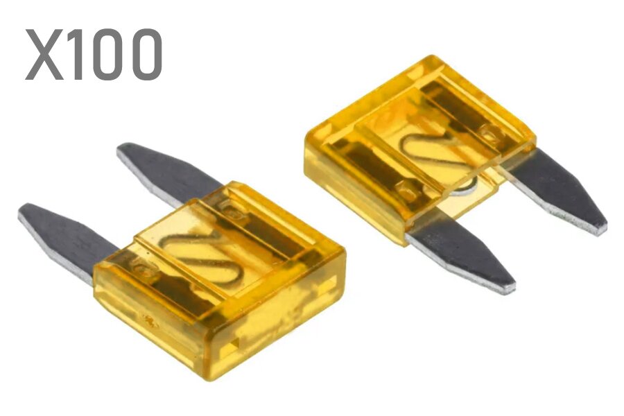 20 Amp MINI ATS blade fuses (100pcs pack)