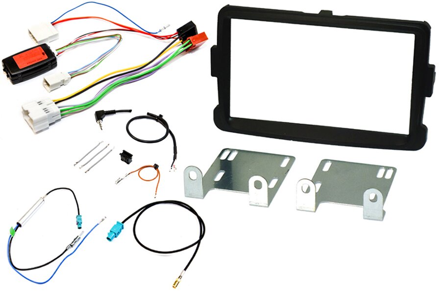 Dacia Duster (2017-2024) Double DIN car stereo upgrade fitting kit (MATT BLACK)