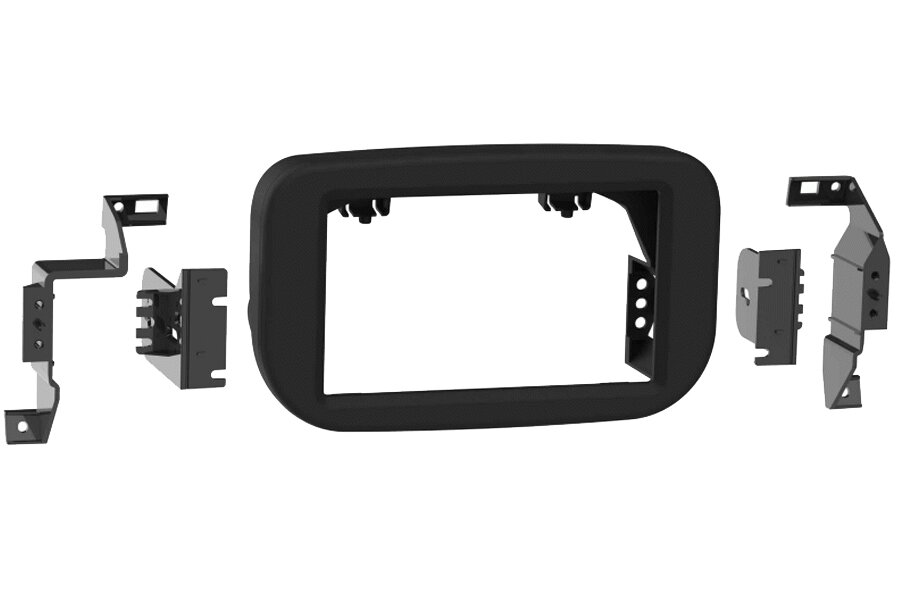 Ford Transit (2020 Onwards) LHD Double DIN (Single Chassis) car radio fascia adapter (MATT BLACK)