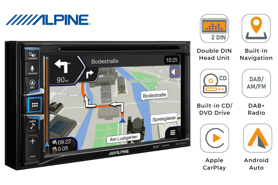 Alpine INE-W611D 6.5" Nav & Multimedia System – DAB+, HDMI, CarPlay & Android Auto