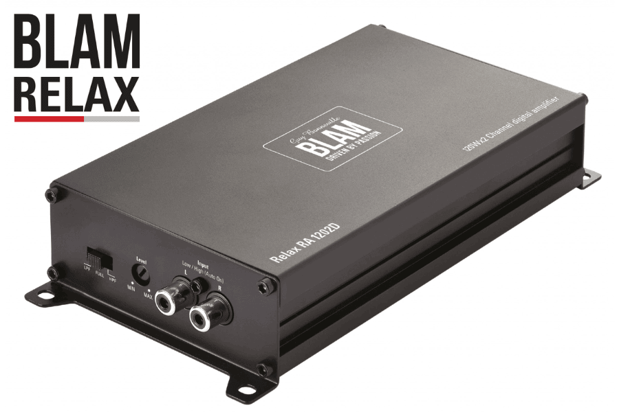 BLAM RELAX RA 1202 D Ultra-compact Class-D 2-Channel (2x80W or 2x120W) amplifier 