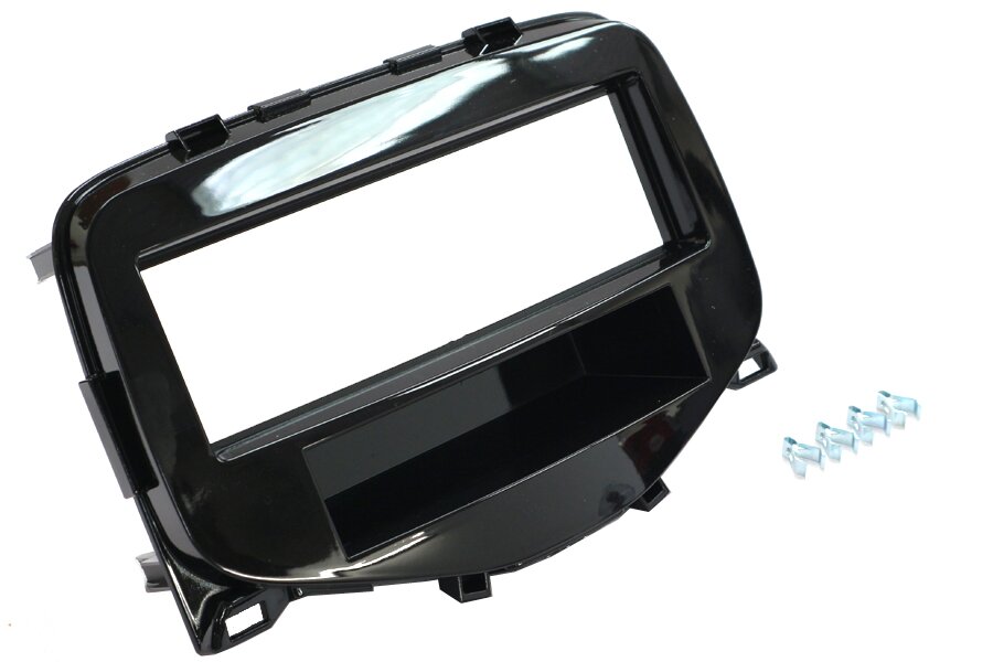 Citroen C1/Peugeot 108/Toyota Aygo (2014-2022) Single DIN fascia adapter (PIANO BLACK)