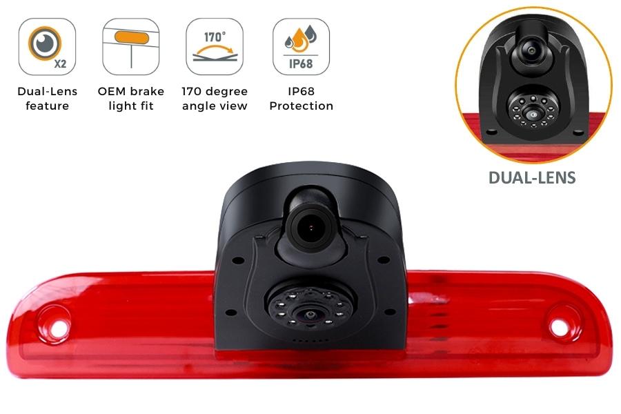 Fiat Ducato, Citroen Relay & Peugeot Boxer Dual Lens Brake Light Camera (NTSC)