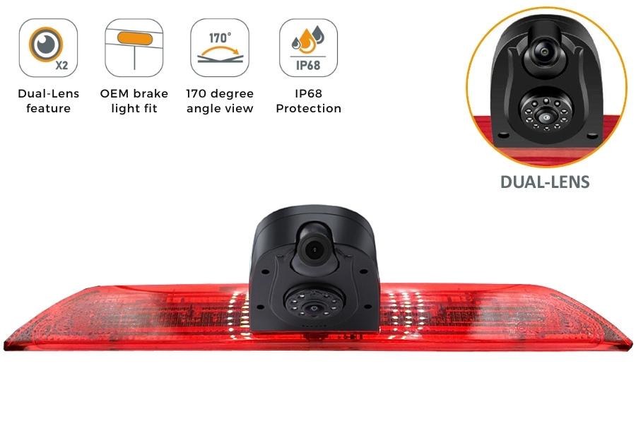 Ford Transit (2014-2024) Dual Lens Brake Light Reversing Camera (NTSC)