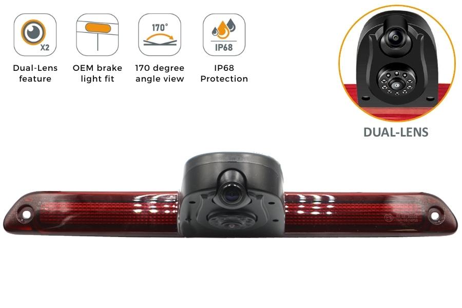 Mercedes Sprinter & VW Crafter (2006–2016) Dual Lens Brake Light Reversing Camera (NTSC)