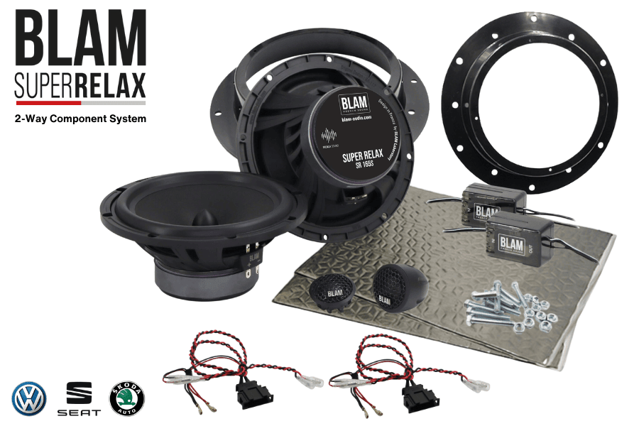 VW/ Skoda/ Seat Alhambra 165mm (6.5 Inch) BLAM RELAX car speaker upgrade fitting kit
