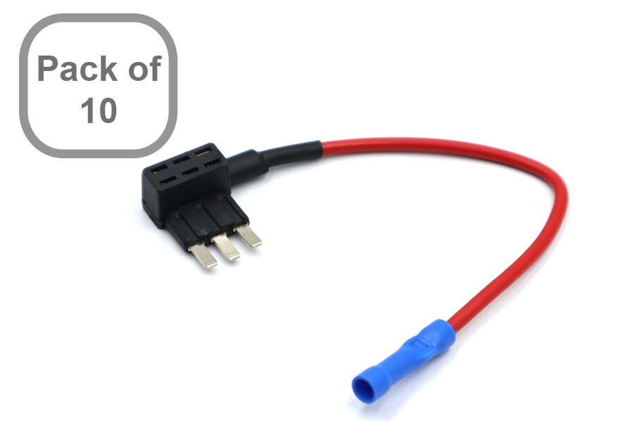 Pack of 10 add a circuit Blade fuse tap spur (MICRO 3) 10 PACK