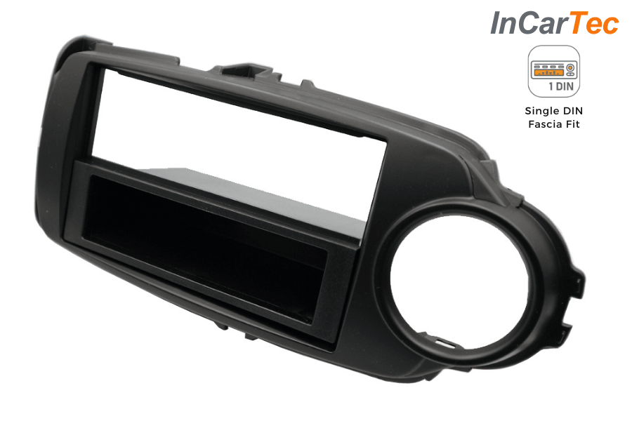 Toyota Yaris (2017-2020) Single DIN car audio fascia adapter panel (MATT BLACK)