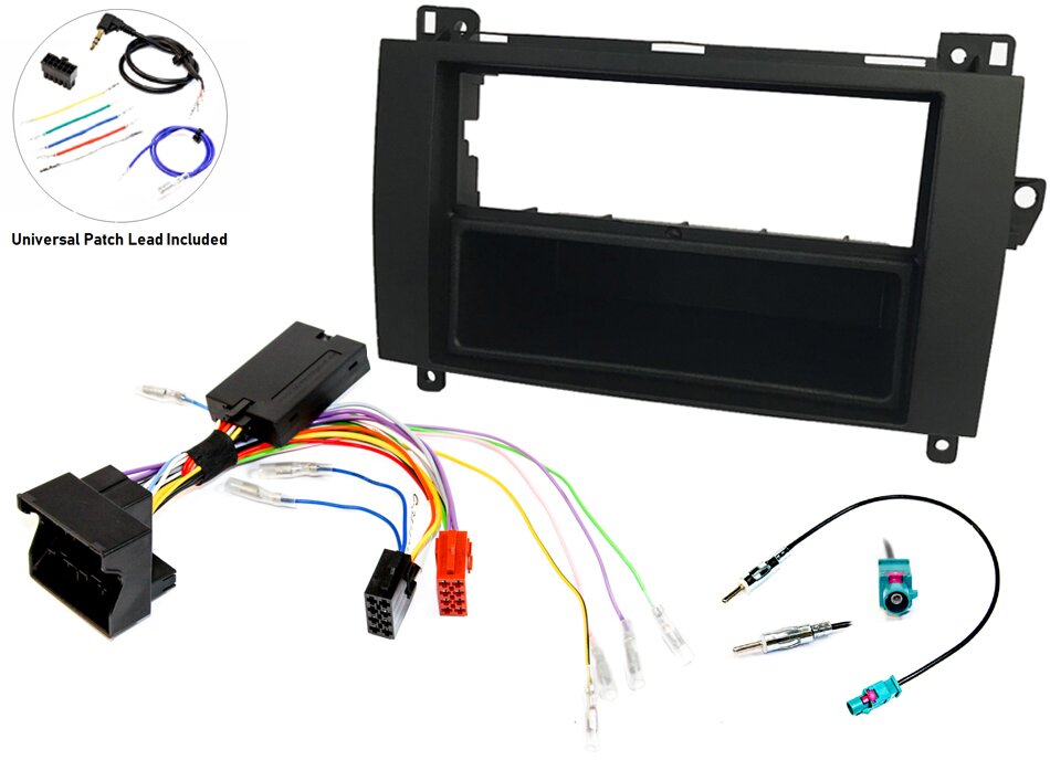 Mercedes Vito (2015 Onwards) Single DIN car stereo upgrade fitting kit with steering controls