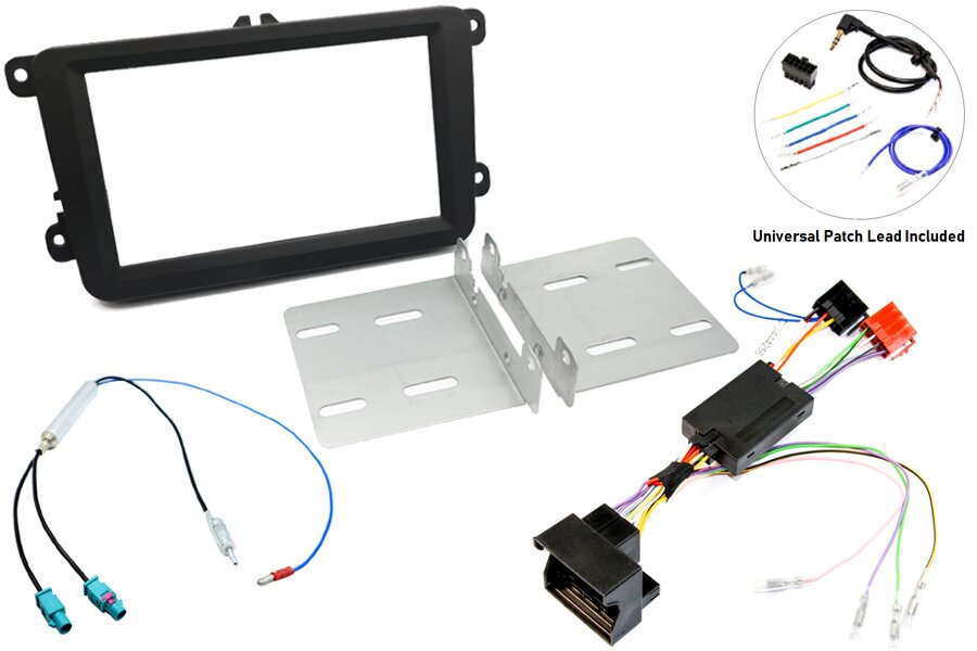 Volkswagen Double DIN car stereo upgrade fitting kit (Steering wheel controls) RCD300 RCD500