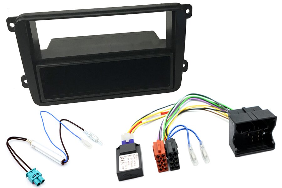 Volkswagen Single DIN car stereo upgrade fitting kit (Without SWC) Double Fakra